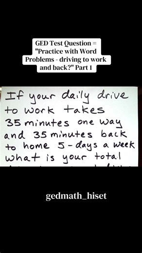 GED Test Question =