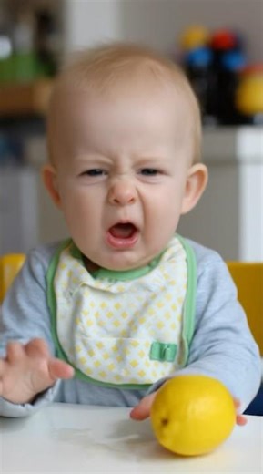 Baby's Hilarious Reaction to Eating a Lemon 😂 | Funny Baby Eating Lemon | Viral Baby Video