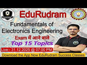 Electronics Engineering Most Important Topics with Solution || AKTU Exam Live | B.Tech | #edurudram