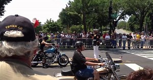 Female Biker Stops In Front of The Saluting Marine. What She Does Next? I Couldn’t Stop Crying!