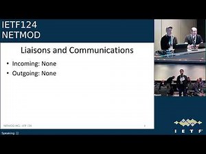 IETF 124: Network Modeling (NETMOD) 2025-11-07 14:30