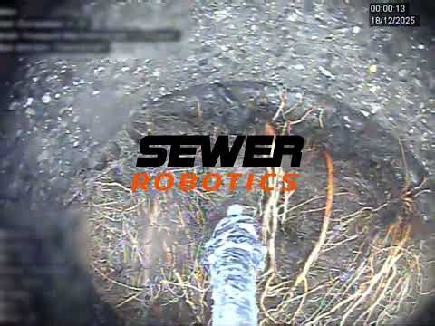 SEWER ROBOTICS | Removing Tree Roots in a 600 mm Pipe #innovation #tech #sewer