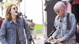 This video was recorded live outside in Venice Beach, California and showcases true passion and love for music. Watch the sister-duo Larkin Poe performing a remake of Robert Johnson’s “Come On in My Kitchen.” Enjoy it at https://playingforchange.com/videos/come-kitchen-larkin-poe/ | Playing For Change