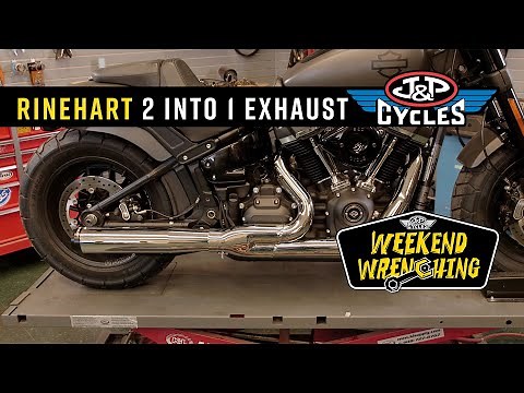 Rinehart 2 into 1 Exhaust Install : Milwaukee Eight Softail