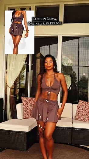 This or that✨ @Fashion Nova wearing Golden Sands Mini Skirt Set - Brown and Forbidden Fringe Satin Maxi Skirt Set - Bronze #fyp | Matayasweeting