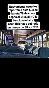 1.4M views · 8.7K reactions | TEXTO ORIGINAL || Buenas tardes, quiero denunciar, este bus va de Villa Lourdes a San Salvador, cobra 0.75 centavos, pero no lleva el aire acondicionado puesto. Es tanto el calor que se siente que el motorista y su ayudante prefirieron abrir la puerta de adelante y la demás gente bien gracias | Villa Lourdes | Facebook