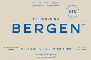 BN Bergen, a Sans Serif Font by Bnick