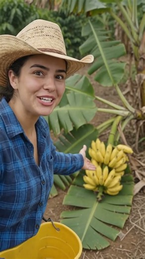 I went to harvest coffee and look at the surprise the countryside gave me! 🍌☕ #countryside #count...