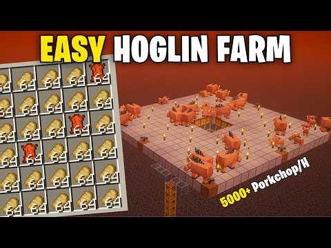 Best Hoglin farm | Minecraft java 1.21+