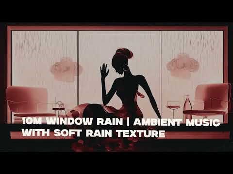 10m Window Rain | Ambient Music with Soft Rain Texture