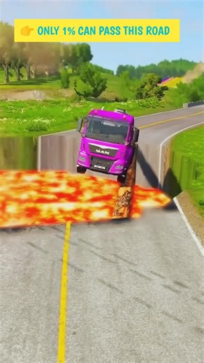 Only 1% Can Survive This Deadly Road Challenge 😱 #RoadChallenge #ExtremeDriving #USAshorts #game