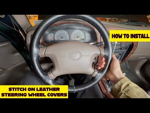 How to Install Sew On Stitch On Leather Steering Wheel Cover Wrap | DIY Guide