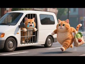 Mom Cat Saves Kitten from Car Animal Catcher