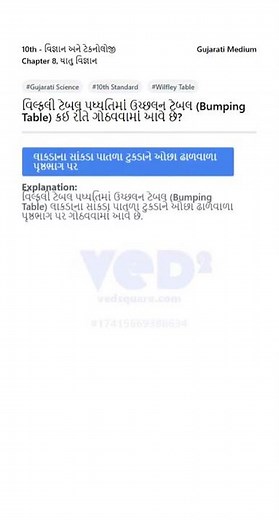 10th Gujarati Science Wilfley Table Bumping Table Setup