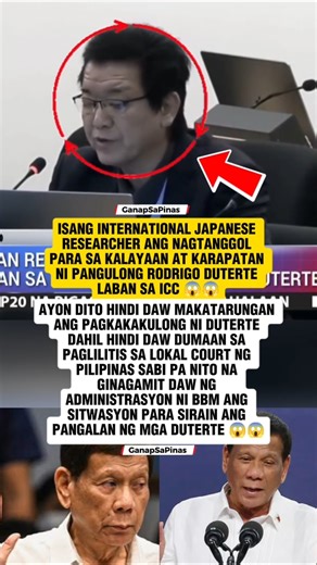 JAPANESE RESEARCHER, PINAGTANGGOL SI DUTERTE LABAN SA ICC! 😱 #shorts