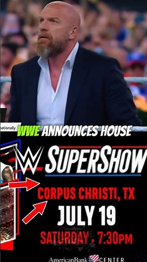 WWE Announces House Shows .. #wwe #ytshorts