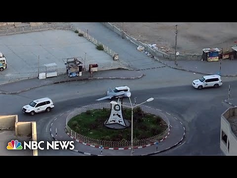 Video shows convoy of U.N. vehicles heading south from Gaza City