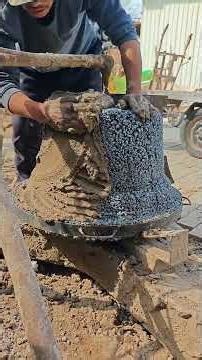 3xvbrxir43gnv2a The complete process of making mud molds for rural use for pot molds, steam