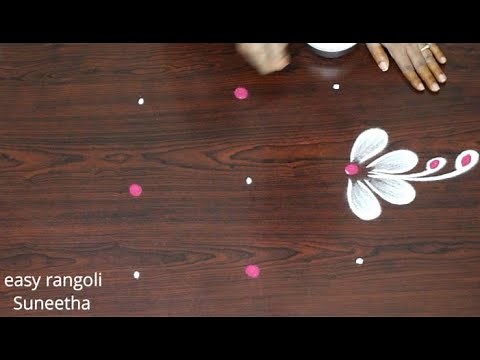 Amazing Lotus rangoli || Trendy flower kolam designs || easy rangoli Suneetha