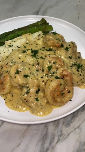 Creamy Shrimp Scampi & Garlic Mashed Potato Recipe