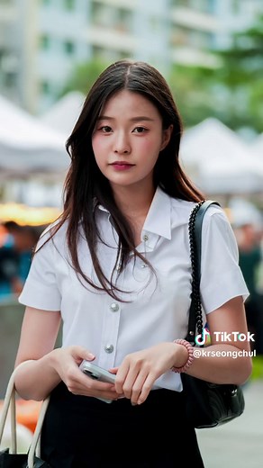 Beautiful Thai Girl Street Photography in Thailand