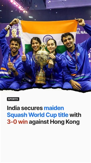 POI Pulse on Instagram: "This achievement marks a new milestone in Indian sports. #squash #squashworldcup #india"