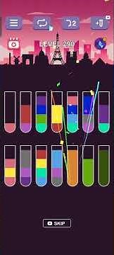 water sort puzzle level 290 guru game #games #gaming #gameplay