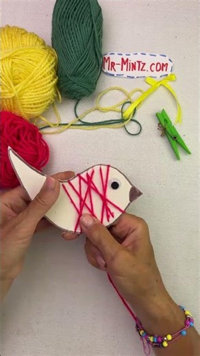 How to Make Colorful Yarn-Wrapped Birds | Easy Kids Craft Tutorial