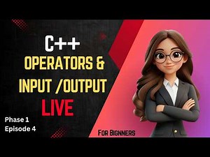 Learn C++ Operators Live | Unary, Binary, Ternary | input Output Stream | for Beginners