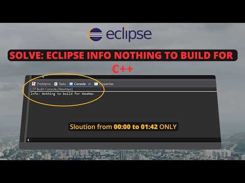 Eclipse Error info nothing to build for | Solution C++