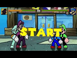 MUGEN Survival #684: Super Waluigi(eu) e Squidward