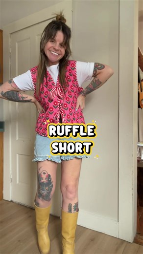 Ruffle denim shorts that instantly elevate any outfit 🤍 Flowy, flattering, and perfect for spring and summer styling. Easy to dress up or down. TikTok Shop favorite. #ruffleshorts