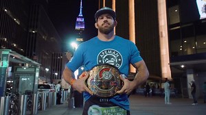 The Champ is here! Awesome footage of APEMAN Ryan Bader walking the streets of New York City with his LHW World Championship Belt after his Bellator MMA fight Saturday night. | APEMAN STRONG