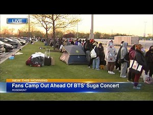 Hundreds of Suga fans camp out to see BTS member in concert
