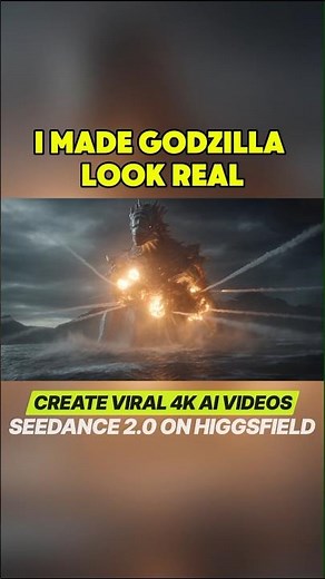 REALISTIC AI GODZILLA VISUALS DEEP DIVE #HiggsfieldAI #HiggsfieldSeedance4k #Seedance4K