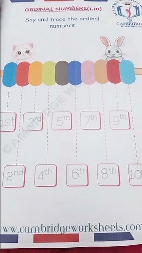 Ordinal Numbers (1-10) | Maths Worksheet # 2 | Homeschool Guide