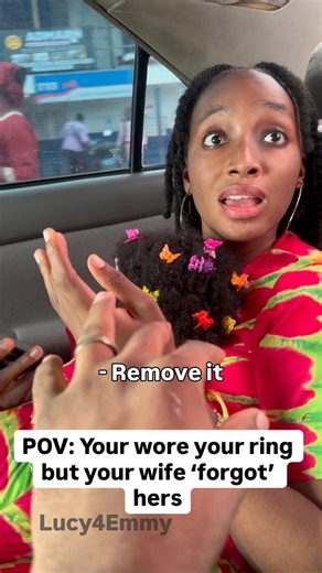 Your wife forgot to wear her ring but you wore yours 💍 wait for it😂