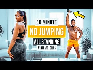 30 MIN Low Impact FULL BODY HIIT Workout (No Jumping + All Standing)