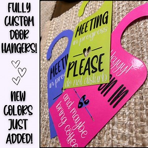 Customizable Home Office Door Hanger: Personalized WFH Meeting Sign - Etsy