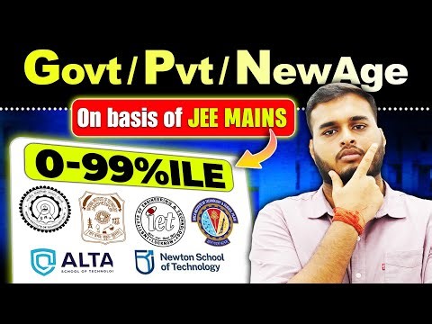 Best Engineering College Options as per JEE Mains Marks 😱| 0-99%ile College options ✅ #jee2026