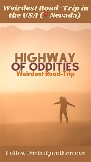 MINDY MICHAELS | ADVENTURE 🏔 TRAVEL on Instagram: "Have you heard of “The Highway of Oddities” in Nevada?! 😳👽🤡 …This road-trip was definitely the strangest I’ve had to-date! If you’re looking for something totally unique and a little (or a lot) out there - add this road-trip to your bucketlist! 📍US-95, Nevada (north of Las Vegas to Tonopah, NV). 📌 𝘚𝘢𝘷𝘦 𝘧𝘰𝘳 𝘺𝘰𝘶𝘳 𝘧𝘶𝘵𝘶𝘳𝘦 𝘰𝘧𝘧-𝘵𝘩𝘦-𝘣𝘦𝘢𝘵𝘦𝘯-𝘱𝘢𝘵𝘩 𝘢𝘥𝘷𝘦𝘯𝘵𝘶𝘳𝘦𝘴 𝘢𝘯𝘥 𝘴𝘩𝘢𝘳𝘦 𝘸𝘪𝘵𝘩 𝘺𝘰𝘶𝘳 𝘣𝘦𝘴𝘵 𝘳𝘰