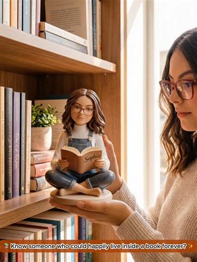 Special personalized gift for book lovers! #book #reading #booklovers #3dfigurine #gift #sunflowerly #tiktokmademebuyit