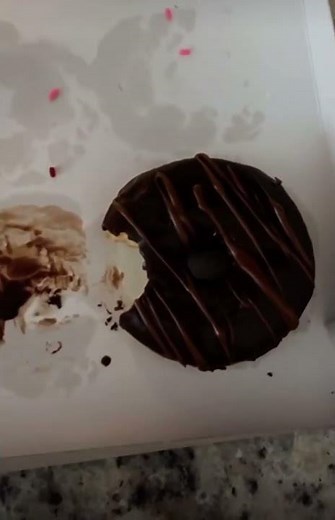 Cartoon sound effect donut bite