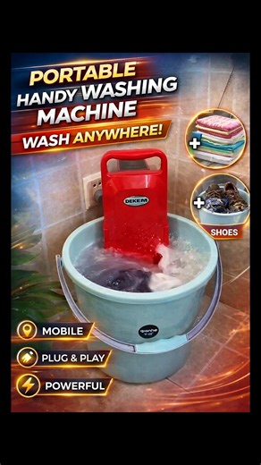 Portable Handy Washing Machine #gadgets #washingmachine #portable #viral #trending