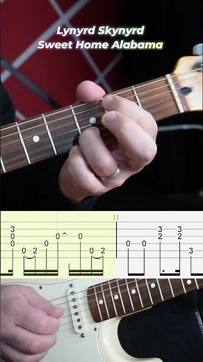 #tutorial Lynyrd Skynyrd - Sweet Home Alabama Guitar Intro part #guitar #guitarcover