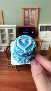 Mini kitchen mini two-layer cake #mini kitchen #mini food play #miniature food play