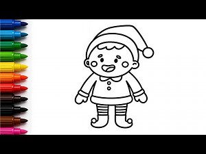 How to Draw a Cute Christmas Elf | Easy Step-by-Step Drawing for Kids | Christmas Special Drawing |
