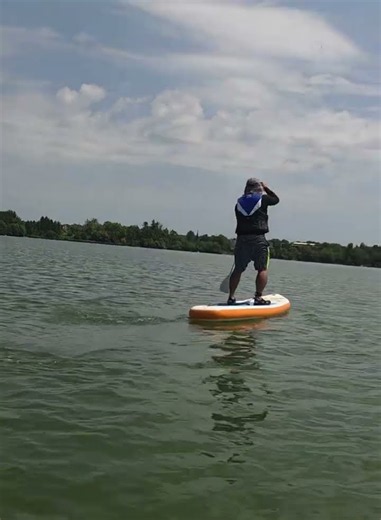 How to do Stand Up Paddle from stand up to fall down and then jump up