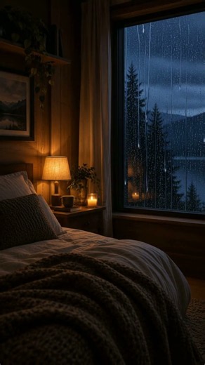 Cozy Bedroom on a Rainy Night | Relaxing Rain Sounds 🌧️💤