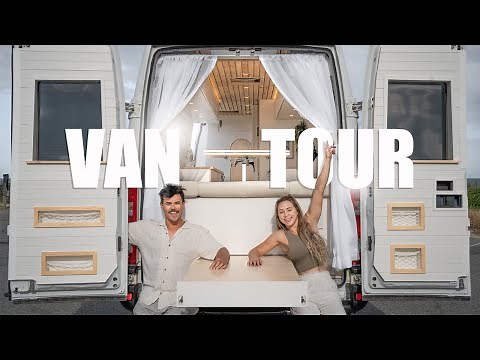 VAN TOUR | Luxury OFF GRID Australian Campervan with custom Full Size Shower